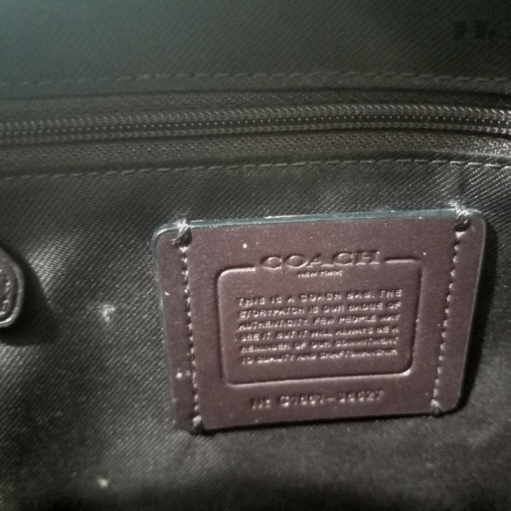 Coach Metallic Signature Embossed Leather Camera Bag - Picture 13 of 15